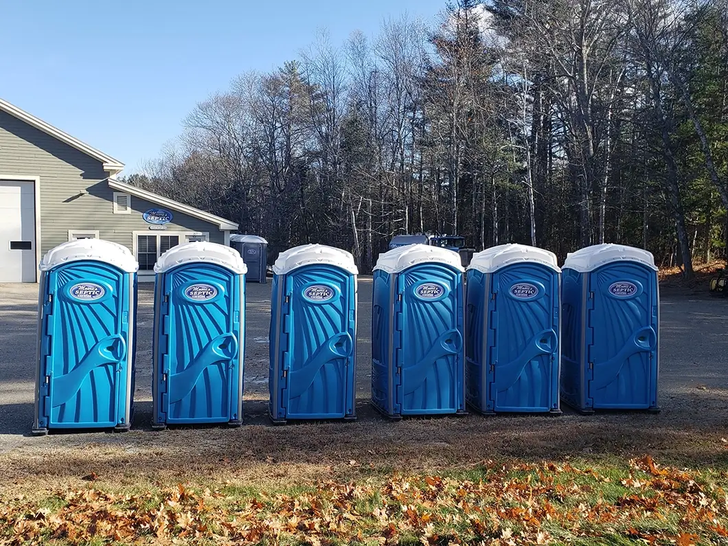 Portable toilet lineup